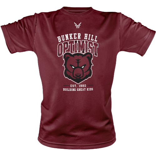 Bunker Hill Optimist | BH Optimist T-Shirt (Cardinal)
