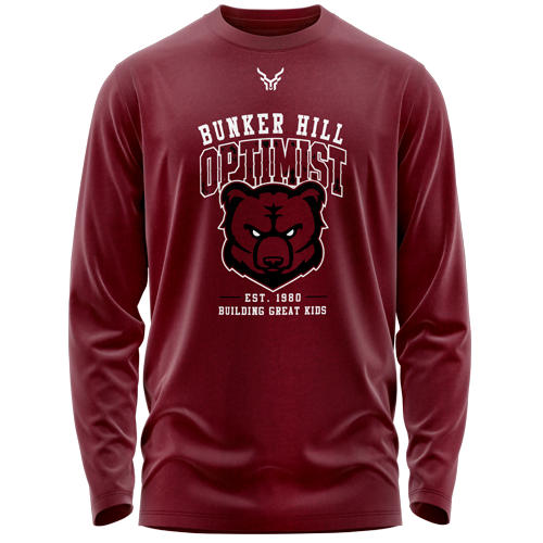 Bunker Hill Optimist | BH Optimist L/S T-Shirt (Cardinal)